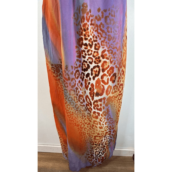 W118 by WALTER BAKER NWT Tropical Leopard JUNGLE Maxi DRESS Woman’s M NWOT - Picture 4 of 16